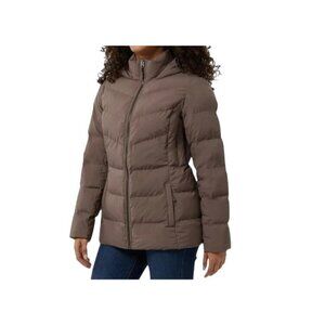 NEW 32Degrees Heat Women's M Puffer Jacket  Hooded Mauve Polyester